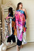 Black Satin Print Fusion Set